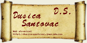 Dušica Santovac vizit kartica